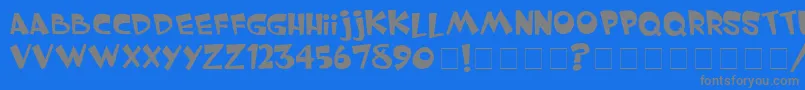 Whimsy ffy Font – Gray Fonts on Blue Background