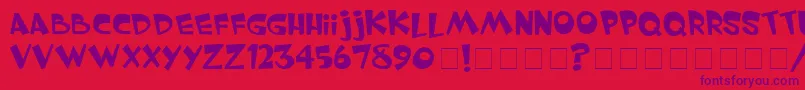 Whimsy ffy Font – Purple Fonts on Red Background