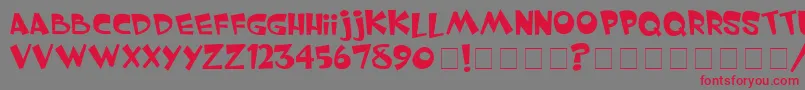 Whimsy ffy Font – Red Fonts on Gray Background