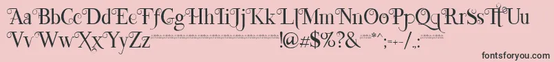 Lefina Font – Black Fonts on Pink Background
