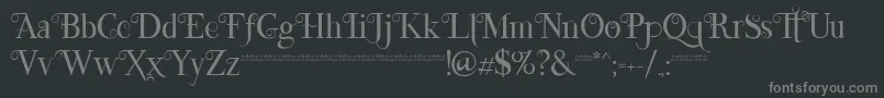 Lefina Font – Gray Fonts on Black Background