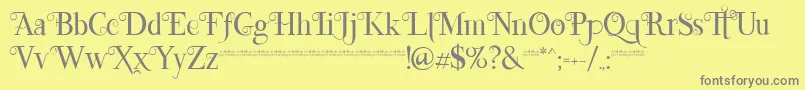 Weitere Informationen zur Lefina-Schriftart Lefina-Schriftart – Graue Schriften auf gelbem Hintergrund