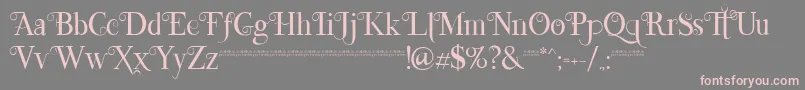 Lefina-Schriftart – Rosa Schriften auf grauem Hintergrund