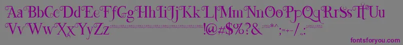 Lefina Font – Purple Fonts on Gray Background