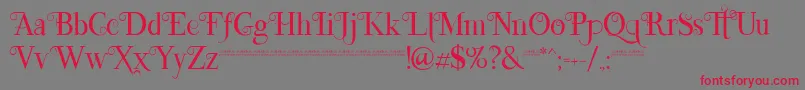 Lefina Font – Red Fonts on Gray Background