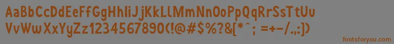 JoyForFun Font – Brown Fonts on Gray Background