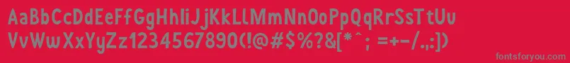 JoyForFun Font – Gray Fonts on Red Background