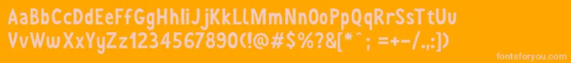 JoyForFun Font – Pink Fonts on Orange Background