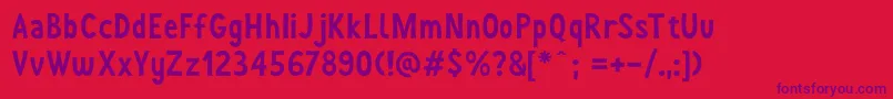 JoyForFun Font – Purple Fonts on Red Background