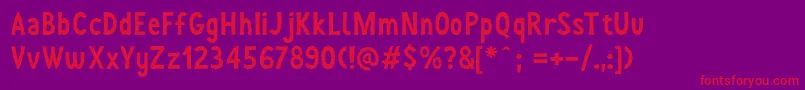 JoyForFun Font – Red Fonts on Purple Background
