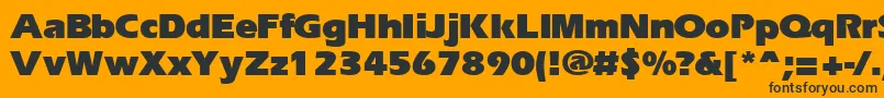 Ergoblk-fontti – mustat fontit oranssilla taustalla