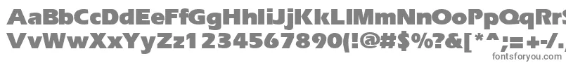 フォントErgoblk – 白い背景に灰色の文字