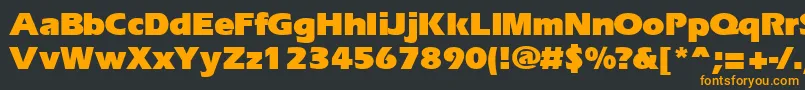 Ergoblk-Schriftart – Orangefarbene Schriften auf schwarzem Hintergrund