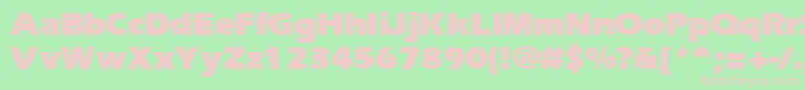 Ergoblk Font – Pink Fonts on Green Background