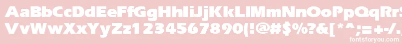 Ergoblk-Schriftart – Weiße Schriften auf rosa Hintergrund
