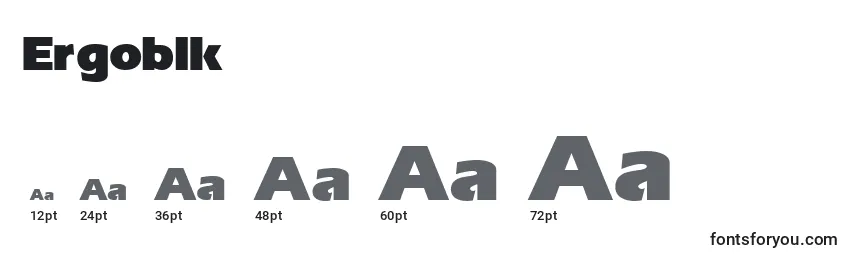 Ergoblk Font Sizes