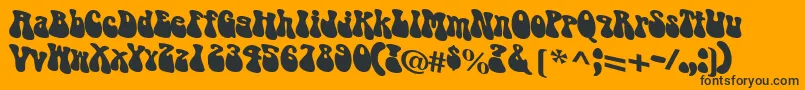 Puppylike Font – Black Fonts on Orange Background