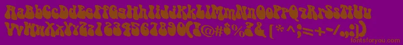 Puppylike Font – Brown Fonts on Purple Background