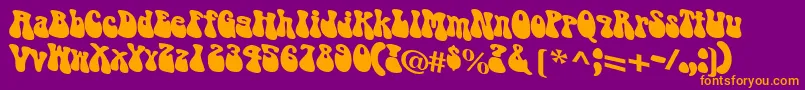 Puppylike Font – Orange Fonts on Purple Background