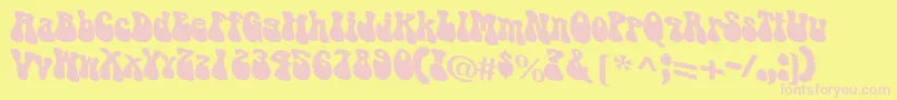 Puppylike Font – Pink Fonts on Yellow Background