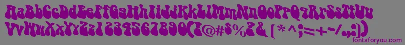 Puppylike Font – Purple Fonts on Gray Background