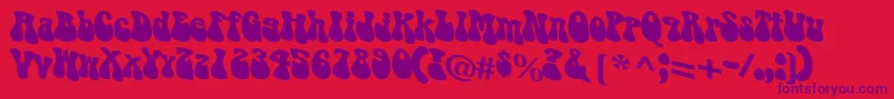 Puppylike Font – Purple Fonts on Red Background