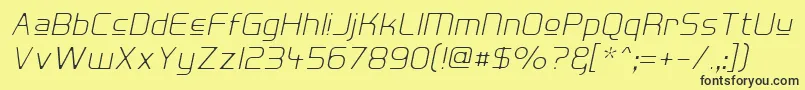 HallFeticaUpperDecomposeIt Font – Black Fonts on Yellow Background