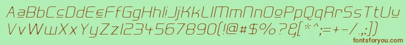 HallFeticaUpperDecomposeIt Font – Brown Fonts on Green Background