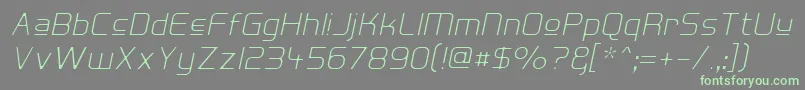 HallFeticaUpperDecomposeIt Font – Green Fonts on Gray Background