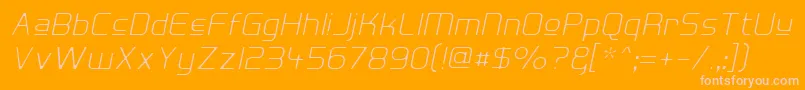 HallFeticaUpperDecomposeIt Font – Pink Fonts on Orange Background