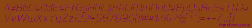 HallFeticaUpperDecomposeIt Font – Purple Fonts on Brown Background