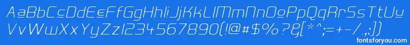 HallFeticaUpperDecomposeIt Font – White Fonts on Blue Background