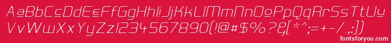 HallFeticaUpperDecomposeIt Font – White Fonts on Red Background