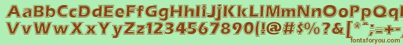 EstherRegular Font – Brown Fonts on Green Background