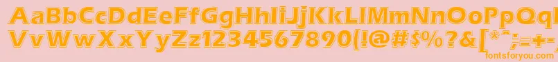 EstherRegular Font – Orange Fonts on Pink Background