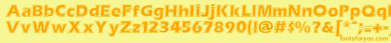 EstherRegular Font – Orange Fonts on Yellow Background
