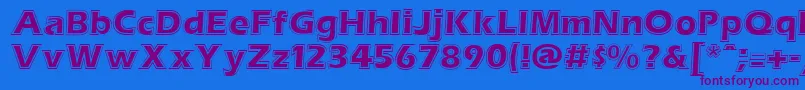 EstherRegular Font – Purple Fonts on Blue Background