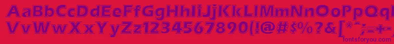 EstherRegular Font – Purple Fonts on Red Background