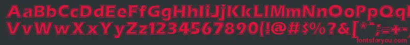 EstherRegular Font – Red Fonts on Black Background