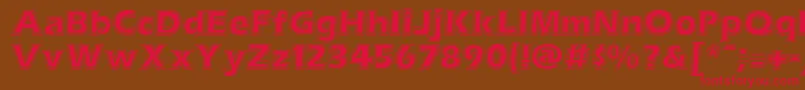 EstherRegular Font – Red Fonts on Brown Background