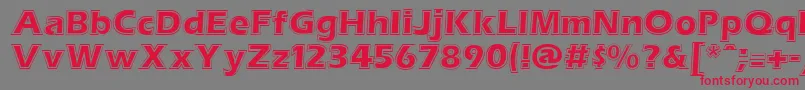 EstherRegular Font – Red Fonts on Gray Background