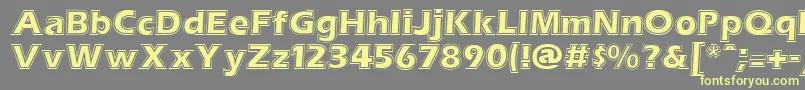 EstherRegular Font – Yellow Fonts on Gray Background