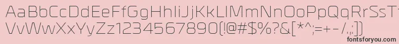 MetralLight Font – Black Fonts on Pink Background