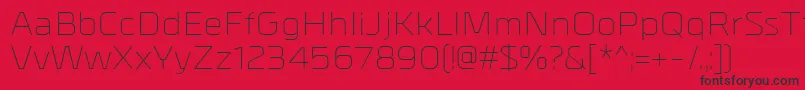 MetralLight Font – Black Fonts on Red Background