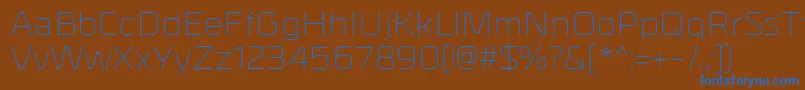 MetralLight Font – Blue Fonts on Brown Background
