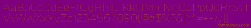 MetralLight Font – Brown Fonts on Purple Background