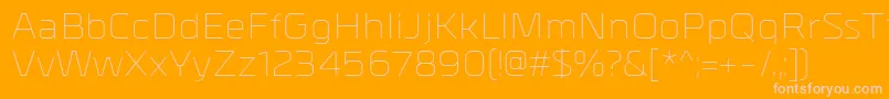 MetralLight Font – Pink Fonts on Orange Background