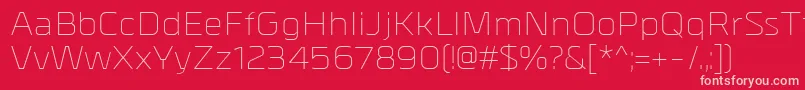 MetralLight Font – Pink Fonts on Red Background