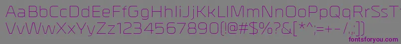 MetralLight Font – Purple Fonts on Gray Background