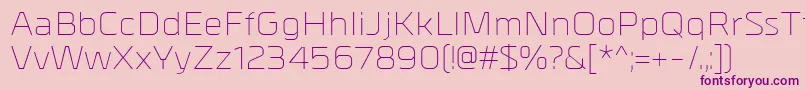 MetralLight Font – Purple Fonts on Pink Background